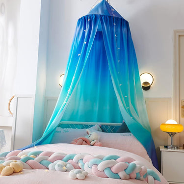 Bed Canopy for Boys,Girls Corlofrul Canopy for Bed Bedding Kids Room Castle Play Tent Hanging House Decor Reading Nook Gradient Canopies